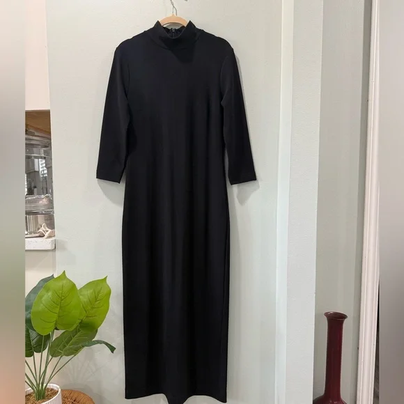 Boston Proper Black Long Sleeve Dress - Picture 2 of 12